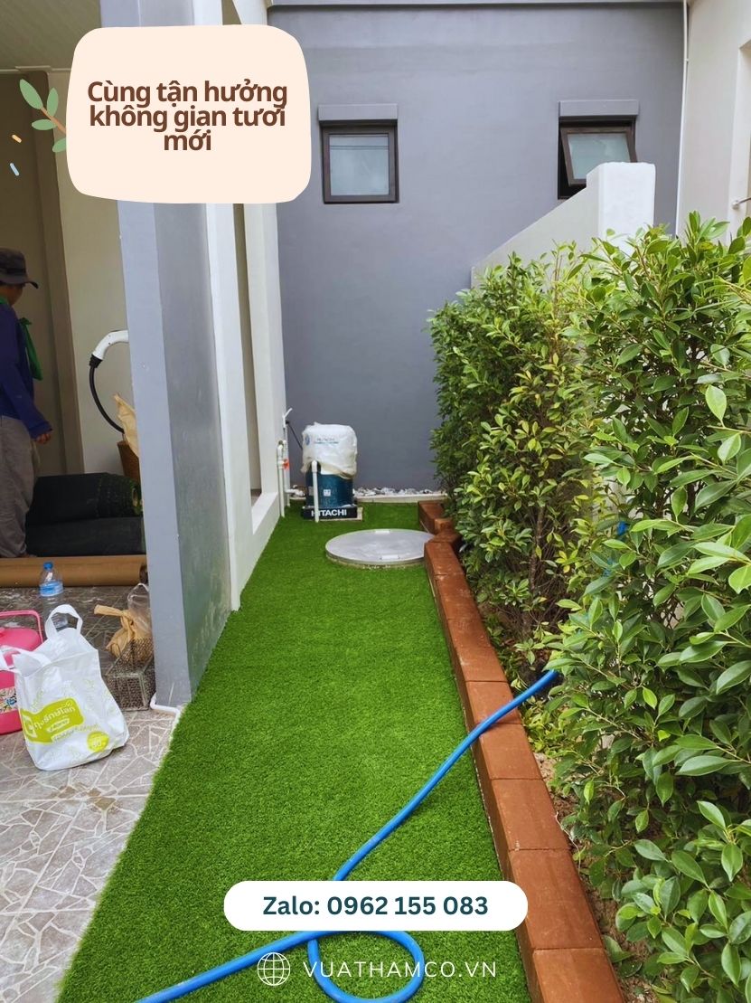 Thi công cỏ nhân tạo Thủ Dầu Một