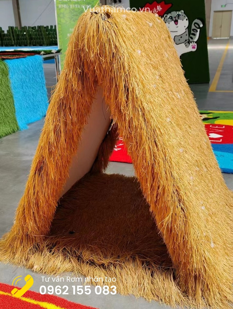 Rơm nhân tạo lợp mái nhà chòi