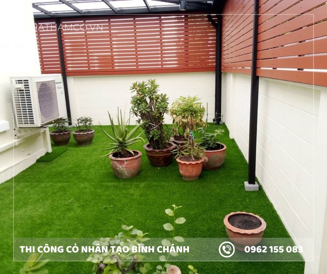Cỏ nhân tạo sân vườn ở Bình Chánh