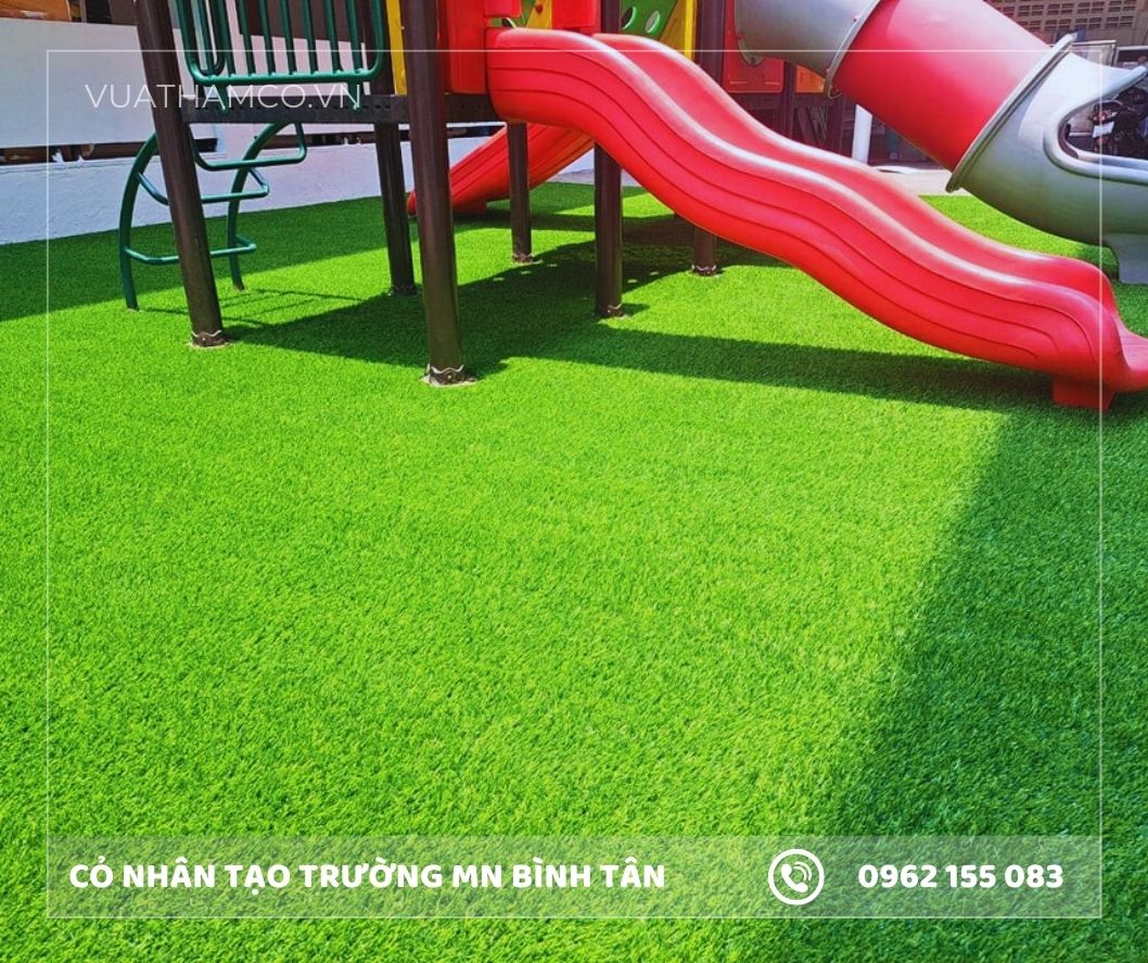 Cỏ nhân tạo trải trường mầm non Bình Tân