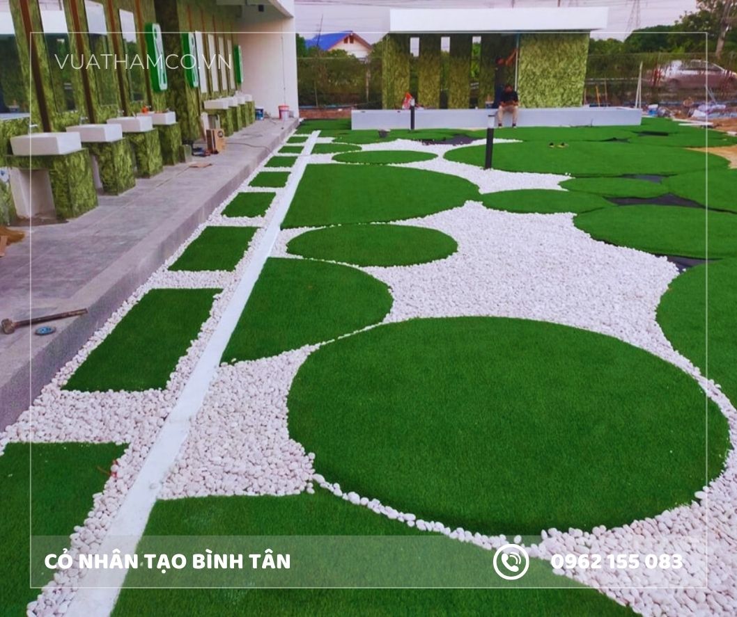 Thi công cỏ nhân tạo trang trí Bình Tân