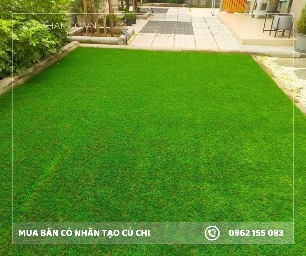 Cỏ nhân tạo sân vườn ở Củ Chi
