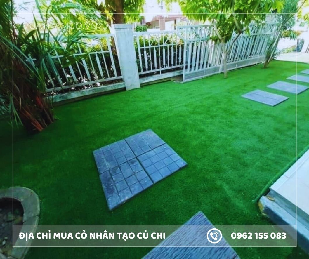 Thi công cỏ nhân tạo sân vườn Củ Chi