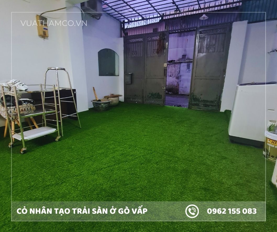 Cỏ nhân tạo trai sàn ở Gò Vấp