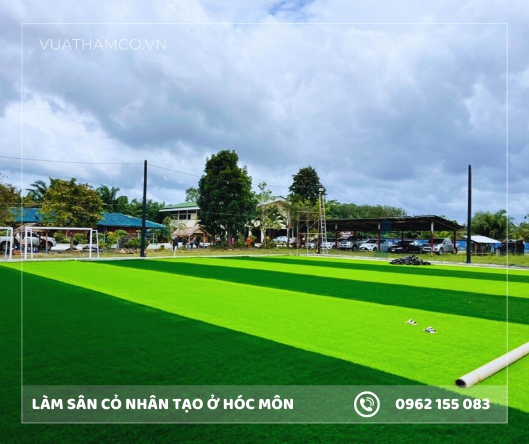 Cỏ nhân tạo làm sân bóng đá Hóc Môn