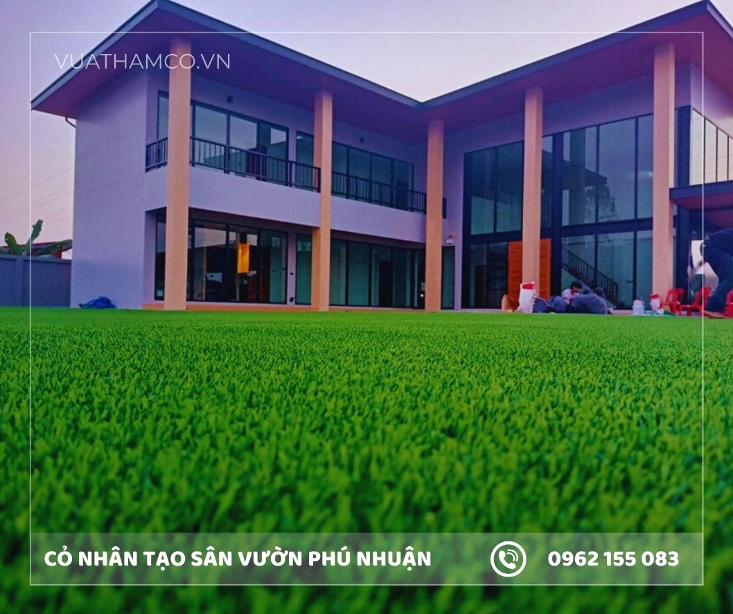 Cỏ nhân tạo trải sân vườn quận Phú Nhuận