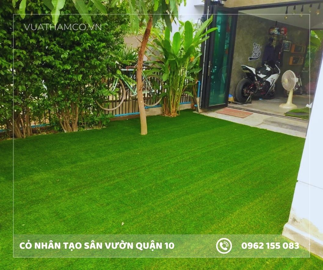 Cỏ nhân tạo sân vườn Quận 10