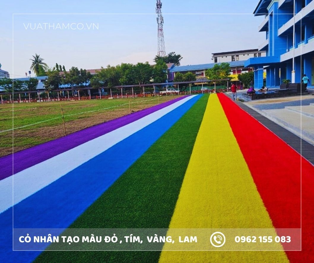 Thi công cỏ nhân tạo màu Quận 10