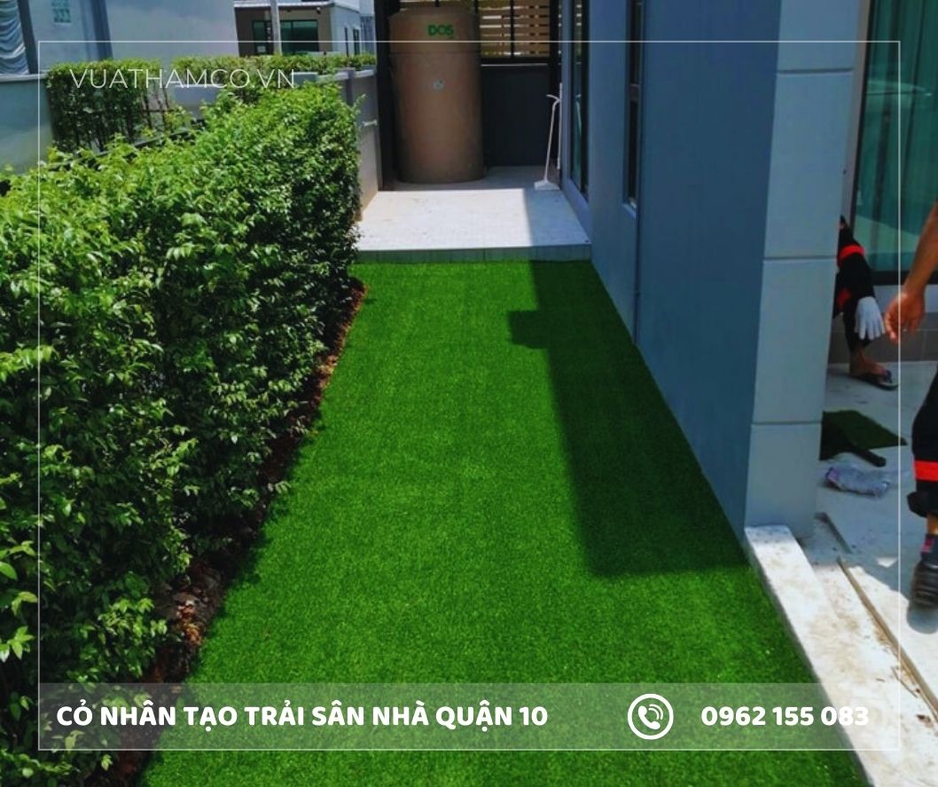Cỏ nhân tạo trải sân Quận 10