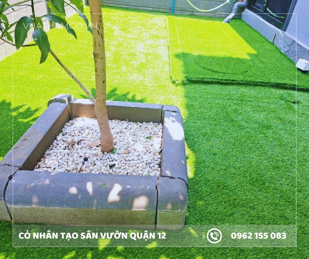 Cỏ nhân tạo trải sân vườn Quận 12