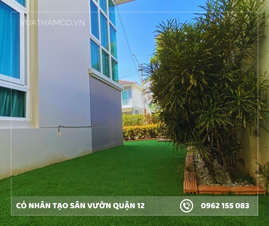 Cỏ nhân tạo trải sân vườn Quận 12