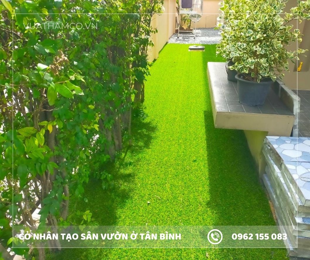 Cỏ nhân tạo sân vườn quận Tân Bình