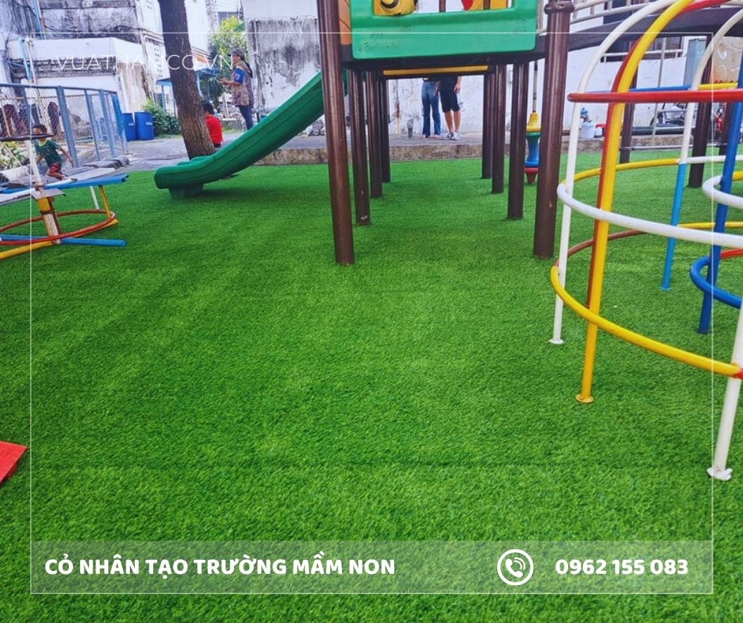 Cỏ nhân tạo trường mầm non quận Tân Bình