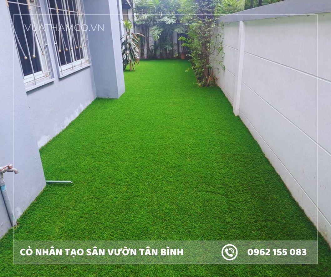 Cỏ nhân tạo trải sân vườn quận Tân Bình