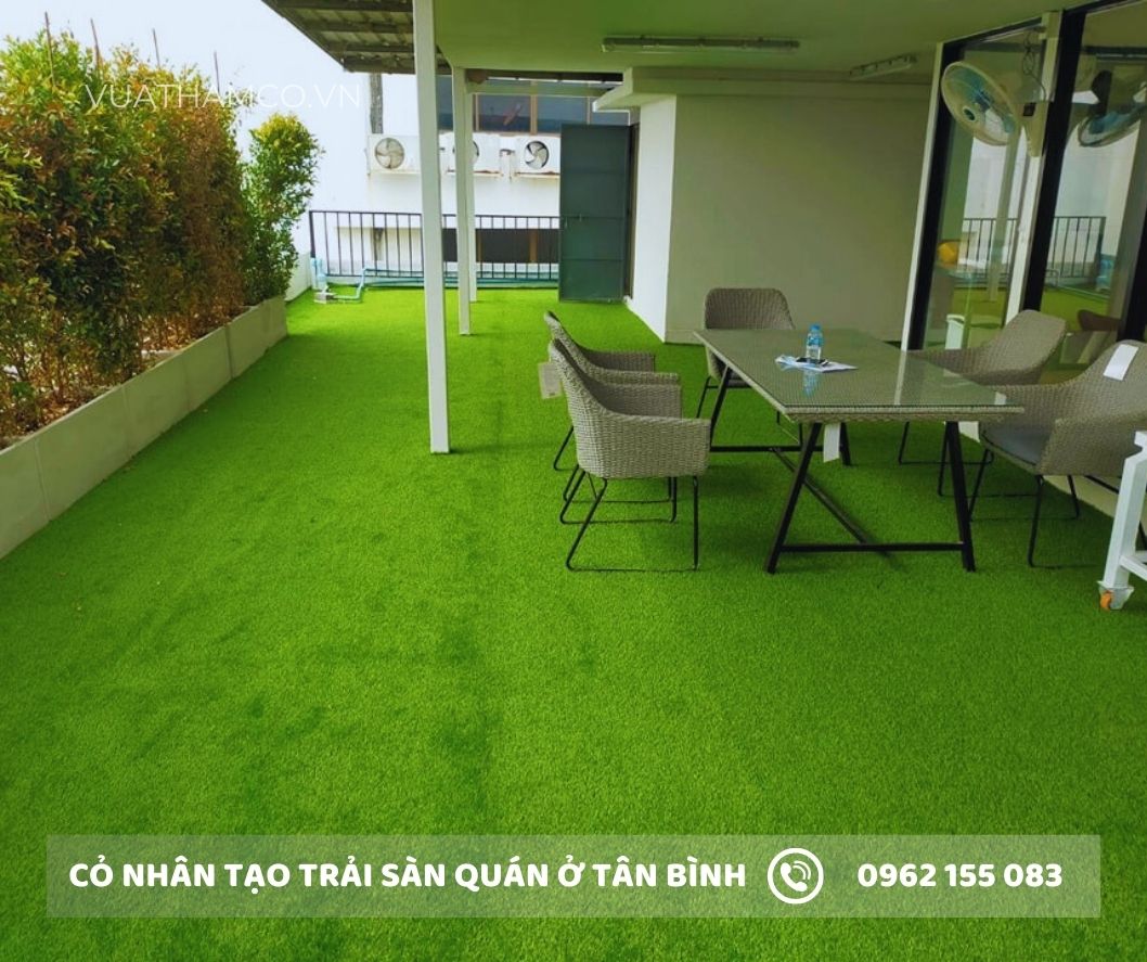 Cỏ nhân tạo trải sàn quán cafe quận Tân Bình