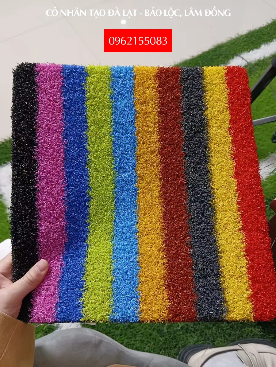 Cỏ nhân tạo Đà Lạt, Bảo Lộc, Lâm Đồng, màu trắng vàng đỏ...