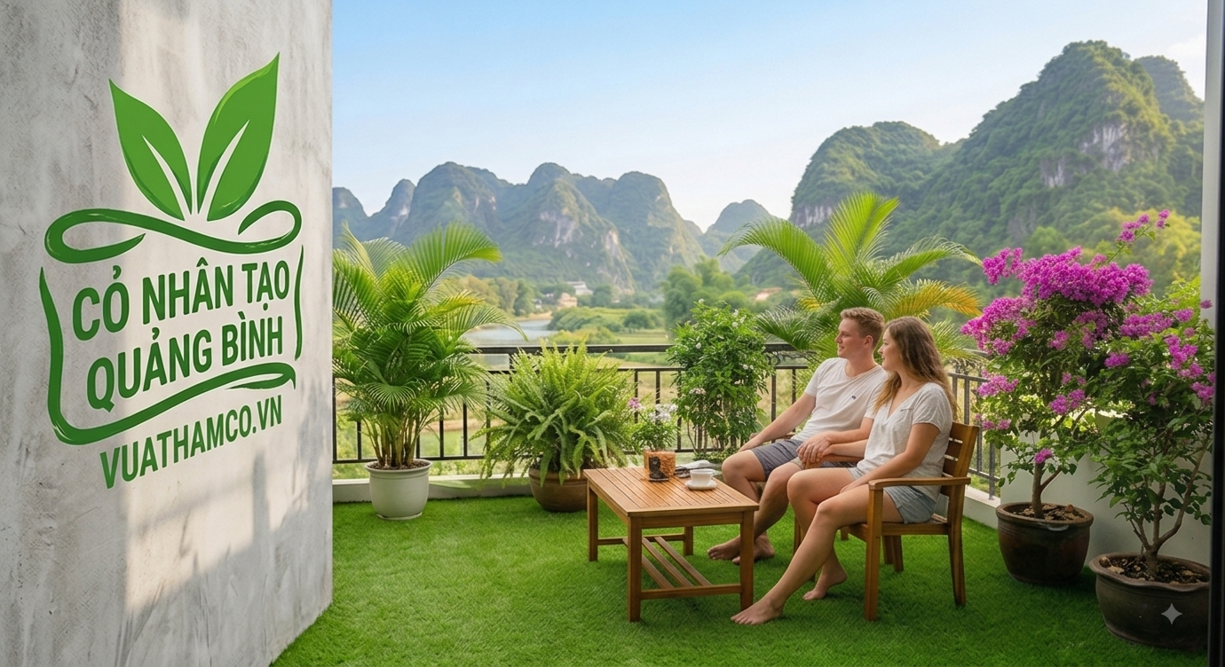 Cỏ nhân tạo sân vườn ban công Quảng Bình